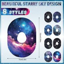1 Set - 4/8pcs Self-Adhesive Tape Stickers, Waterproof & Sweat-Resistant, Pre-Cut Flexible, Breathable & Durable, Easy To Carry, Suitable For Sports And Daily Use, Fun Constellation, Starry Sky And Other Unique Patterns - Starry Sky Series - View 4