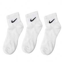 Nike LOGO Solid Color Athletic Training Breathable Comfortable Sweat-Wicking Versatile Short Socks Unisex White - White - View 10