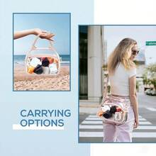 1pc Transparent Crossbody Lunch Bag, PVC Material, Durable And Wear-Resistant, Fashionable And Portable Lunch Box Bag, Large Capacity, Suitable For Office Workers And Students, Multi-Functional Travel Storage Bag, All Season Use, Not For Food Contact - Multicolor - View 4