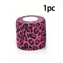 Printed Elastic Sports Bandage - Premium Tattoo Bandage | 2" X 177" Non-Slip Non-Woven Fabric, Pink Leopard Print Pattern, Provides Support & Protection - Multicolor - View 10