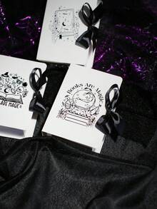 5pcs Halloween Book Shaped Gift Boxes With Ribbon, Magic Book Print Paper Favor Boxes, Mini Book Style Gift Packaging For Halloween Party Favors, Jewelry, Small Gifts, Classroom Exchange, Haunted House Decorations, Easy To Assemble - 12.5X9X4cm - View 8