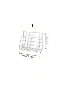 1/2pcs Modern Metal Bookshelf With 3 Storage Baskets, Minimalist Iron Desktop Organizer Rack, Desk Tidy Shelf, Bookshelf Storage Rack, Multi-Function Magazine Newspaper Storage Box, Suitable For Home Office Organization And Decor - Multicolor - View 17