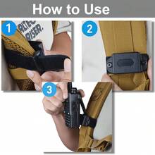 Universal Dual-Way Amateur Radio Walkie-Talkie Backpack And Shoulder Strap Mounting Clip - Black - View 3