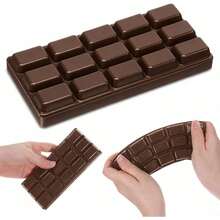 1PCS Realistic Chocolate Bar Slow Rebound Squishy Toy, Soft Dough Stretchable Squeeze Decompression Hand Toy, Cute Collectible Display Ornament, Office Desktop Decor, Birthday Surprise Gift And Party Goodie Bag Fillers For Adults - 1PCS - View 8