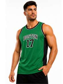 Men's Sports Tank Top For Gym, Sports, And Casual Wear - 波士頓綠17 - 查看 2