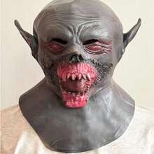 1 buah Topeng Lateks Vampir Horor Halloween, Topeng Wajah Zombie Menakutkan, Topeng Pesta Cosplay Horor - MultiWarna - View 14