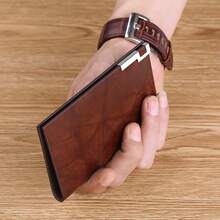 1pc New Men's Premium Ultra-Thin Card Holder Wallet, ID Card Holder With Multiple Slots For Driver's License, Bank Cards And ID Cards - Multicolor - View 7