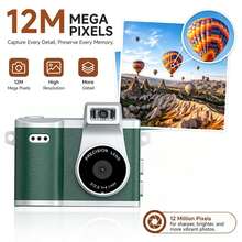 Mini Retro Keychain Camera,1080P HD Digital Camera With Photo & Video Function,Portable Vintage Pocket Camera With Key Ring Design,Compact Travel Camera For Daily Recording,Creative Birthday Gift For Teens Adults - X8 Mini Camera - View 7