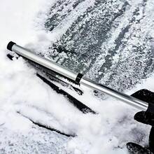 2合1除雪刷與除冰刮板,易於收納,可調節長手柄,清除積雪不傷車漆,適用於汽車、卡車及各種通用車輛 - A - 查看 3