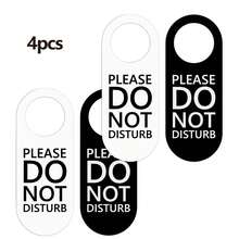 2/4pcs Do Not Disturb Door Hangers, Minimalist Modern Black & White Double-Sided Privacy Signs For Office, Meeting Room, Hotel, Bedroom, Study, Productivity Tool Aesthetic, 8.27x3.54 Inches - C - View 6