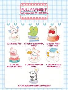 Cute Animal Rotating Desktop Ornament Set, Mysterious Blind Box Mini Figures (6 Regular + 1 Hidden Panda), Fingertip Spinning Toy, Cute Aesthetic Office Workstation Decor And Surprise Gift - Multicolor - View 4