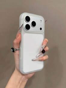 1 Buah Casing Ponsel Silikon Cair Matte dengan Tekstur Kulit Halus, Kompatibel dengan iPhone 17Pro/16promax/15PM/14/13/12, Pelindung Lembut Anti Jatuh yang Melindungi Seluruh Bagian, Warna Polos - Putih - View 5