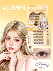 Mlen Diary 自黏式簇狀假睫毛 10-12mm C捲度 免膠水可重複使用 漫畫風 壓貼自黏簇狀睫毛 自然感 DIY 接睫毛套組 - C - 查看 9