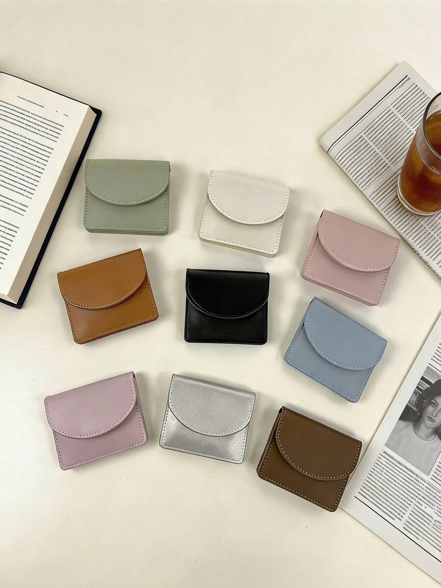 Soft PU Leather Ultra-Thin Portable Card Holder, Multi-Function ID And Credit Card Sleeve, Suitable For Daily Commute, Travel And Birthday Gift - Multicolor - View 1