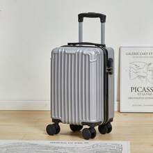 Lightweight Vertical Trolley Suitcase, Students College Business Travel Luggage With Wheels, Scratch-Resistant Password Lock, Expandable Carry-On Bag For School School Accessories School Stuff - Multicolor - View 24