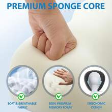 Set 2 Bantal Pijat Wajah untuk Posisi Telungkup, Bantal Penopang Ergonomis dari Busa Memori, Desain Berongga yang Bernapas, Bantalan Bebas Tekanan untuk Dada dan Pinggang, Bantal Tempat Tidur Pijat SPA Serbaguna, Cocok untuk Tidur Telungkup, Relaksasi di Rumah, dan Pemulihan Pasca Operasi - 1PC - View 8