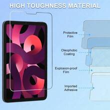 ZYSHI 2 buah Pelindung Layar, Kompatibel dengan iPad 5/6/7/8/9 Gen 10.2/10.5 Inci, Air 1/2/3/4/5 Gen 10.9 Inci, Mini 1/2/3/4/5/6 Gen, Pro 11 Inci, 9.7 Inci, Pro 12.9 Inci (Model 2015-2024-2025, A16/10 Gen), Kaca Tempered, Transparan, Cocok untuk Seri iPad, Hadiah Ulang Tahun/Untuk Keluarga dan Teman, Cocok untuk Pelindung Layar iPad, Cocok untuk Aksesoris iPad, Tahan Air, Tahan Guncangan, Tahan Gores - Clear - View 5