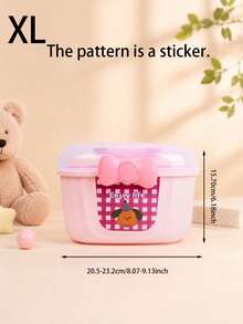1pc Cute Bowknot Children's Storage Box, Toy Storage Essential! Transparent Dust-Proof Lid With Scientific Compartment Design For Clear Classification And Easy Retrieval, Can Store Toys, Puzzles, Teethers, Picture Books And Other Small Items (Pattern Is Sticker) - View 10