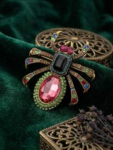 Halloween Rhinestone Spider Brooches - Insect Pins For Women Unisex Casual Party Accessories / Friends Gifts Badges Decoration - Spider - View 28