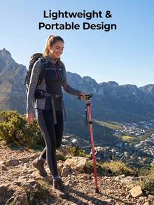 Lightweight Foldable Hiking Poles With Rubber Tips And Adjustable Height - Perfect Companion For Hiking, Climbing And Traveling - Multicolor - View 7