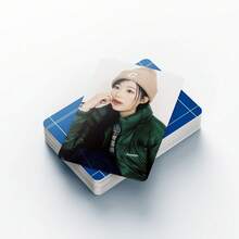 55pcs G-IDLE Photocards Go For It Album Support Cards, Multiple Styles, Double-Sided High-Definition Printing, Waterproof, Scratch-Resistant, No Residue, Suitable For Planner Decoration, Card Album Storage, Birthday, Holiday, Graduation, Back To School Season Gift, Limited Fan Collection - Dark Blue - View 7