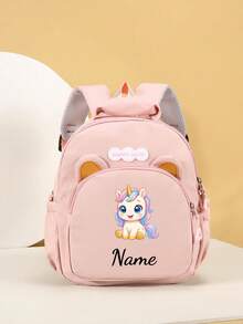 Ransel Mini Nilon yang Dapat Disesuaikan dengan Motif Unicorn Kartun, Tali Bahu yang Dapat Diatur, Penutup Resleting, Hadiah Ulang Tahun - MultiWarna - View 34