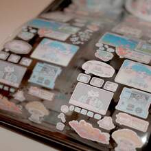35cm/Loop Cute Retro Y2K Internet Electronic Kitten Pet Die Cut Sticker For DIY Goo Card Journal Scrapbooking Photo Card Phone Case Collage Supply,Reusable Waterproof Stickers - Black - View 12