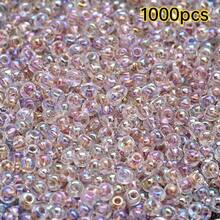 1000pcs Manik-Manik Kaca Berubah Warna UV dengan Tekstur Es, Ukuran 2mm, Manik-Manik Bulat Transparan Berwarna-warni, Aksesoris Pembuatan Perhiasan DIY - Mutiara Millet - View 12