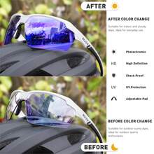SCVCN Photochromic Cycling Glasses, Pink Photochromic Fashion Glasses, Unisex Fashion Outdoor Sports Eyewear, Real CS Eyeglasses, - Multicolor - View 7