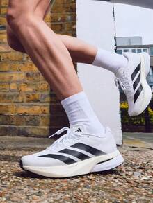 Adidas ADIZERO ADIOS PRO 4 Men's Racing Marathon Running Shoes For Training And Casual Wear - White/Black - View 2