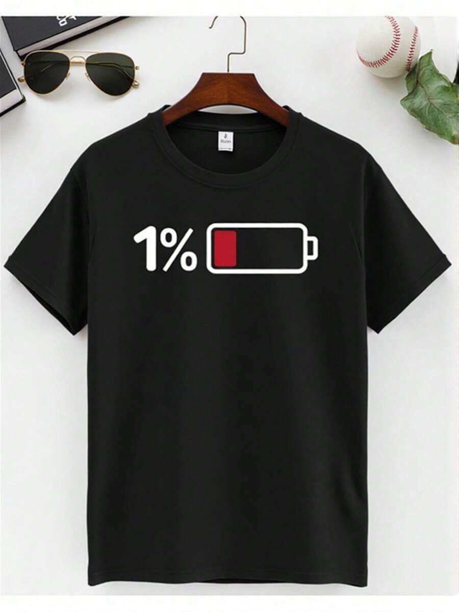 Men T-Shirts - 黑色 - 查看 1