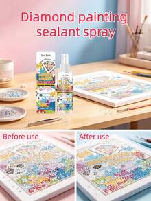 Diamond Painting Sealing Spray, Dust-Proof Anti-Discoloration Transparent Sealant For Handmade Crafts - A - View 2
