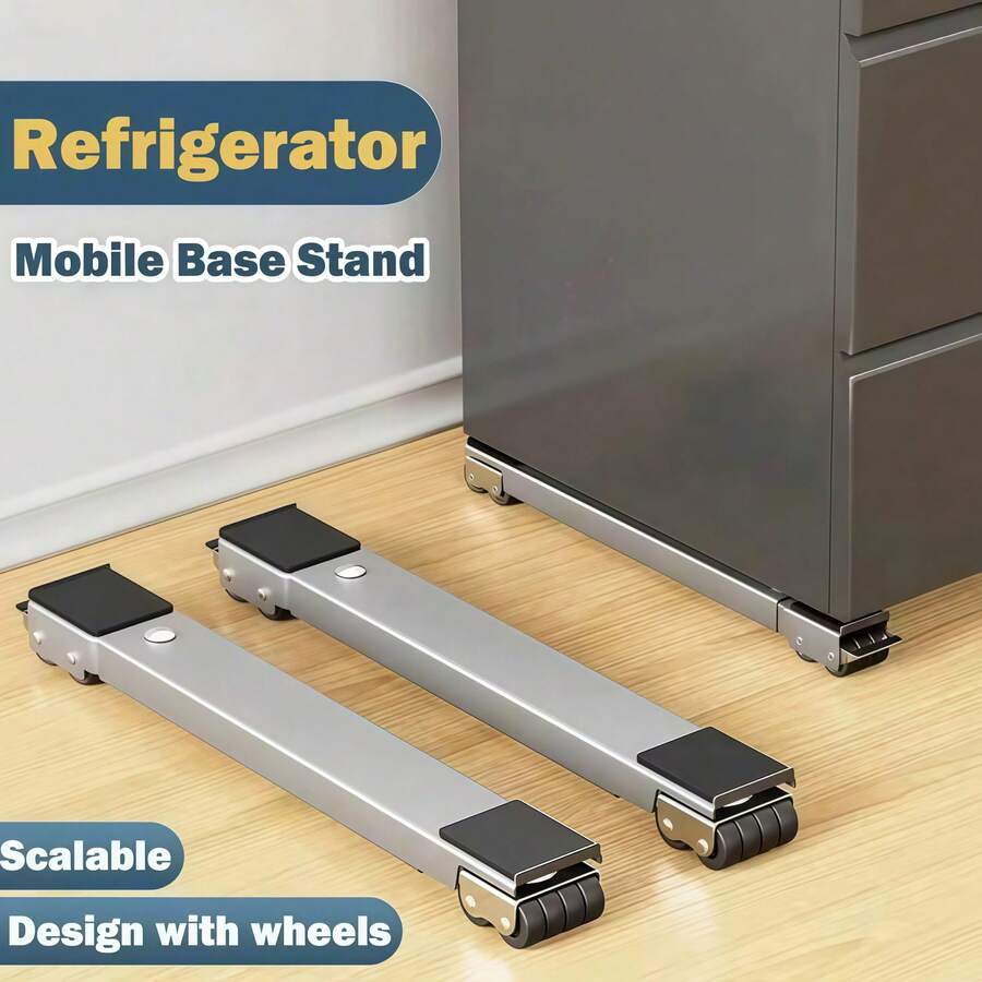 2 Adjustable Washing Machine Mobile Bases - Furniture Dolly With Locking Wheels, Also Suitable For Refrigerator And Other Appliances | Convenient Mobile Trolley For Moving Home Appliances, Stainless Steel Bracket - Adjustable, Shock-Absorbing, Suitable For Washing Machines, Refrigerators And Laundry Equipment, Rust-Proof, Suitable For Graduation Gifts, Bachelor Party Gifts, Bridesmaid Gifts, Father's Day Gifts, Halloween Decorations