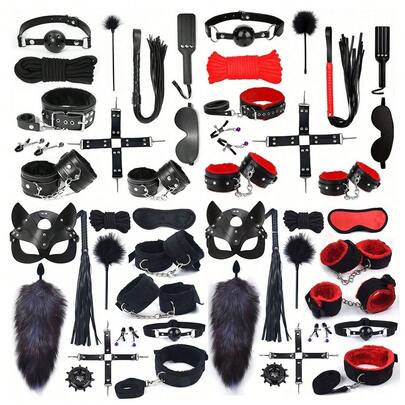 Juego de Restricción BDSM para Parejas, Juguetes Sexuales para Adultos, Accesorios Eróticos, Esposas, Adecuado para Juegos Íntimos, Tapón Anal, Juegos Sexuales, Productos Eróticos para Adultos, Productos SM