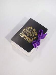 5pcs Halloween Book Shaped Gift Boxes With Ribbon, Magic Book Print Paper Favor Boxes, Mini Book Style Gift Packaging For Halloween Party Favors, Jewelry, Small Gifts, Classroom Exchange, Haunted House Decorations, Easy To Assemble - 12.5X9X4cm - View 19