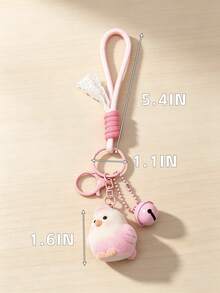 Resin Flocked Bird Keychain, Soft Flocked Texture, Cute Parrot Design, Healing And Adorable. Comes With Metal Key Ring, Can Be Hung On Car Keys, Also Suitable As Phone, Bag Charm For Girls, Exquisite And Compact, Versatile For Daily Use, Perfect As A Cute Small Gift. - Multicolor - View 6