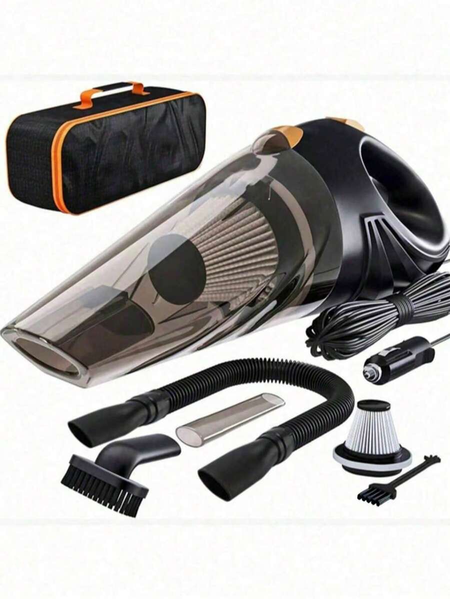 1pc 90W High Power Car Vacuum Cleaner - Portable, High Power, Handheld Vacuum Cleaner With Extra Long Power Cord And Dust Bag - Car Cleaning Accessory Set, Suitable As Gift For Friends, Graduation Gift, Back To School Gift