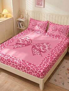 2/3pcs Printed Bedding Set (1 Fitted Sheet + 1/2 Pillowcases, Pillow Inserts Not Included), Skin-Friendly Comfortable Mattress Protector, Soft And Breathable, Multiple Sizes Suitable For Twin/Full/Queen/King Beds, Machine Washable, Back To School - Multicolor - View 9