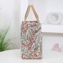 DLIU New Nylon Fabric Pattern Large Capacity Portable Inner Bag With Zipper Semi-Sealed Inner Pocket, Can Be Used As Lunch Box, Work Commute Bag, Mom's Handbag, Shopping Bag - Red - View 4