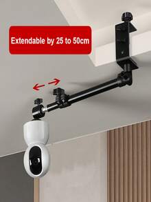 1pc/2pcs No-Drill Clamp Camera Mount, 360° Rotating Adjustable Height Webcam Stand, Indoor Security Camera Bracket - Multi-color - View 6