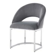 Dining Chairs Modern Style Grey Silver Set Of 4 - 灰色 - 查看 9