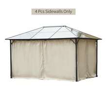 9.84' X 11.8' Gazebo Sidewall Set With Hooks/C-Rings, Beige - 10 X 12 X 6.7 - View 7