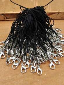 20/50/100pcs DIY Jewelry Making Materials, Phone Lanyard Cord Set With Silver Lobster Clasp, Suitable For Keychains And Pendants - Multicolor - View 3
