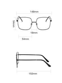 Ultra-Light Oversized Square Frame Myopia Glasses For Men, Slimming Face Effect, Minimalist Versatile Niche Style - Multicolor - View 4