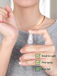 100/50/10/8/5/2/1 زجاجات رش عطر قابلة لإعادة التعبئة، 2/5 مل زجاجات رش محمولة للسفر - مقاومة للتسرب، زجاجات عطر صغيرة للمحفظة والحقيبة اليدوية وضروريات السفر - شفاف - مشاهدة 8