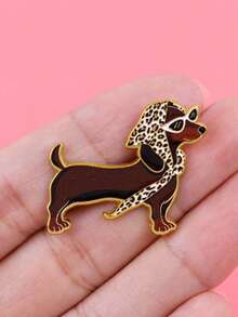 Dachshund Fan Gift Metal Enamel Badge Accessory Jewelry Backpack/Briefcase/School Bag Pin - Multicolor - View 8