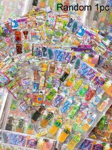 Cute Shiny Snack Stickers, Transparent Cartoon Candy Food Decorative Sticker Set, Suitable For Phone, Laptop, Water Bottle, Cup, Backpack, Notebook - Multicolor - View 8