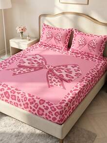 2/3pcs Printed Bedding Set (1 Fitted Sheet + 1/2 Pillowcases, Pillow Inserts Not Included), Skin-Friendly Comfortable Mattress Protector, Soft And Breathable, Multiple Sizes Suitable For Twin/Full/Queen/King Beds, Machine Washable, Back To School - Multicolor - View 10
