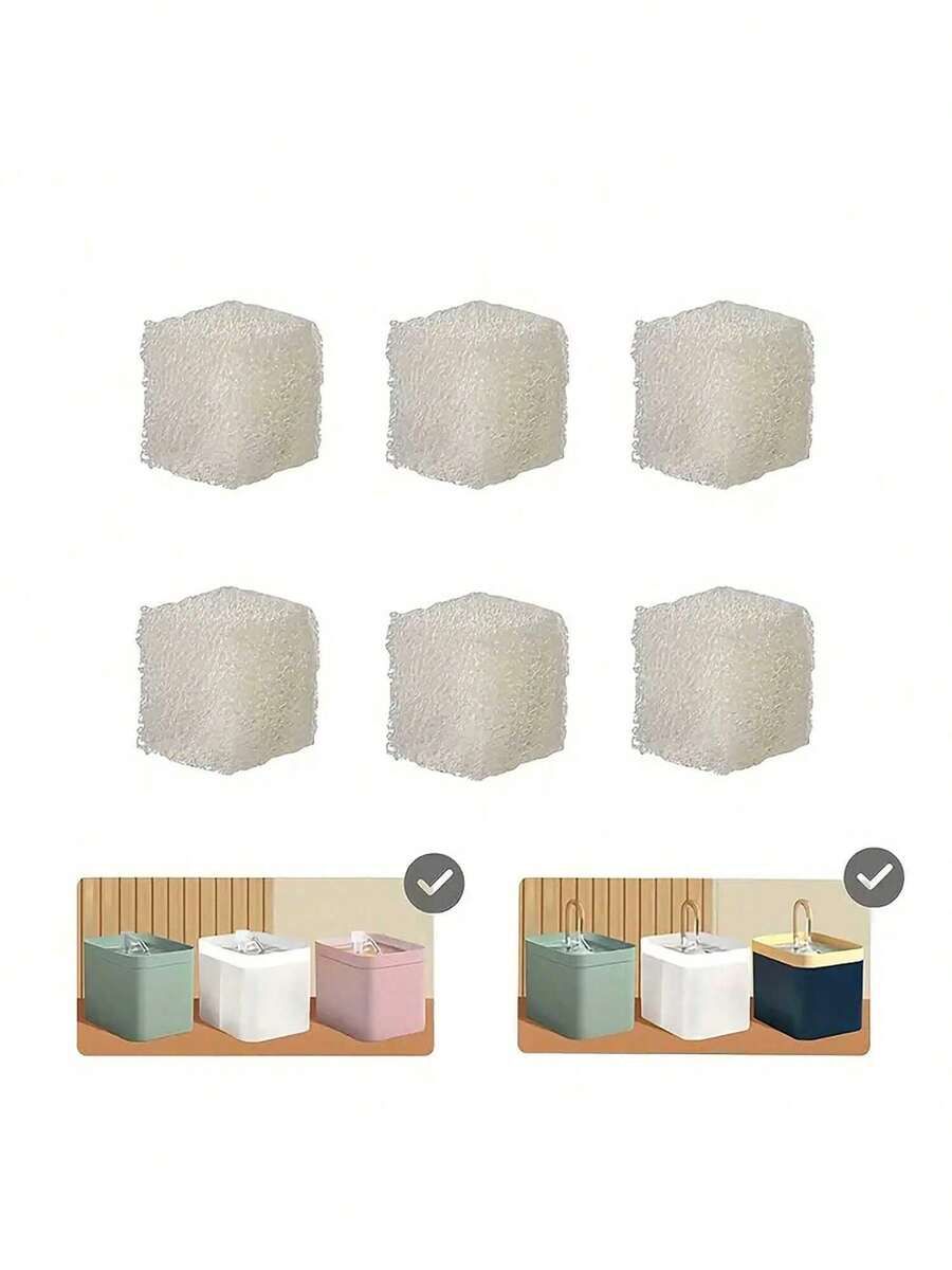 Pet Cat Dog Automatic Water Fountain Filter Cartridges 6/10/20/30pcs, Suitable For Pet Automatic Water Fountain, Replacement Pre-Filter Sponge - Multicolor - View 1