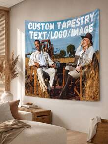 Customized Wall Tapestry, Can Add Personalized Photos, Bedroom, Dorm Decor Wall Background, Perfect Gift For Birthday, Anniversary, Valentine's Day And Party Wall Decoration, Photography Prop - Multicolor - View 6